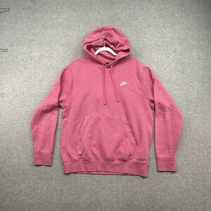 Nike Swoosh Pullover Hoodie Pink Modern Streetwear Men's Large Sportswear Club